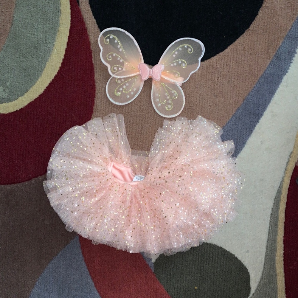 Tutu and butterfly wings set